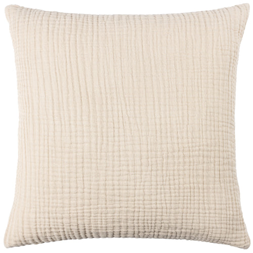 Yard Lark Muslin Crinkle Cotton Cushion Natural 45x45 Feather Filled
