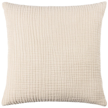 Yard Lark Muslin Crinkle Cotton Cushion Natural 45x45 Feather Filled