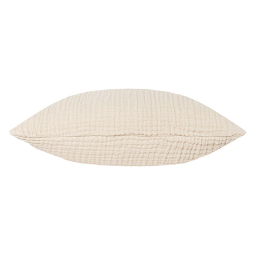 Yard Lark Muslin Crinkle Cotton Cushion Natural 45x45 Feather Filled