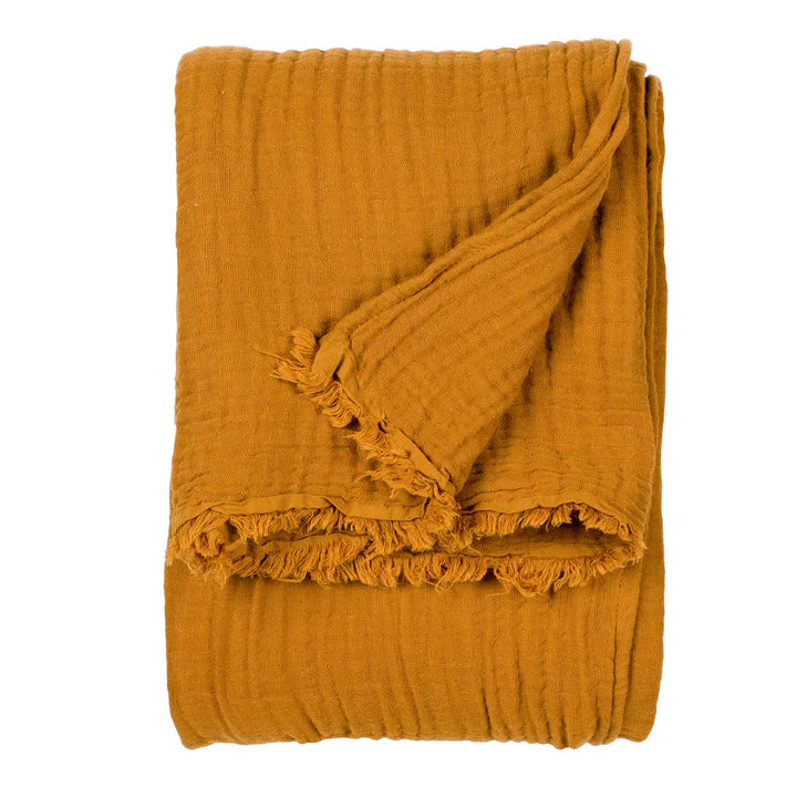 Yard Lark Muslin Cotton Oversized Throw Cumin