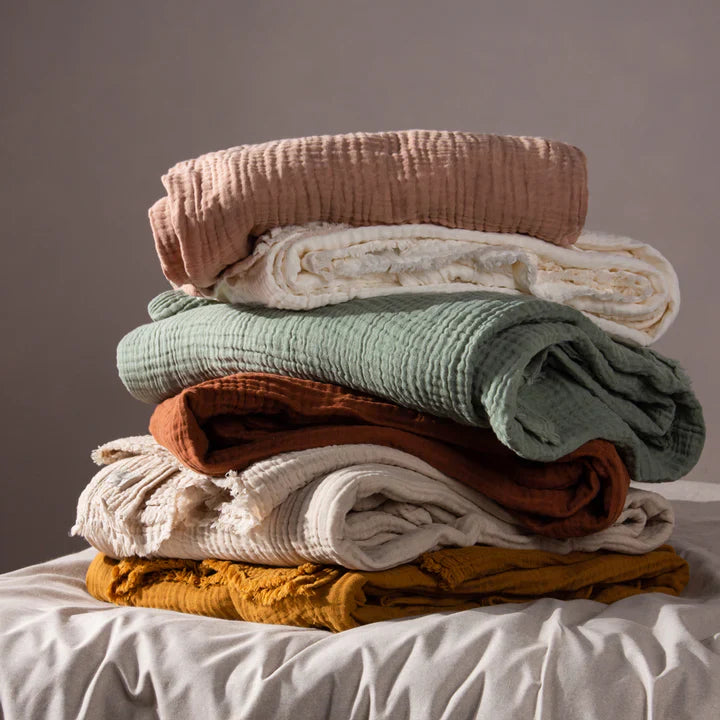 Yard Lark Muslin Cotton Oversized Throw Cumin