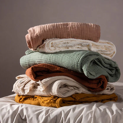 Yard Lark Muslin Cotton Oversized Throw Cumin