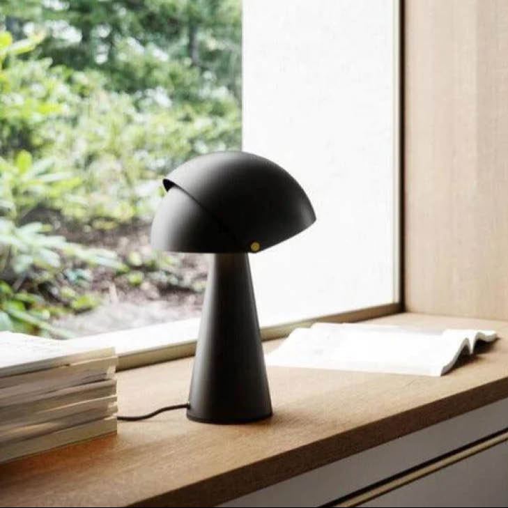 Mushroom Swivel Shade Table Lamp - Black