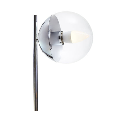 Revive Smaller Silver Finish Metal Table Lamp