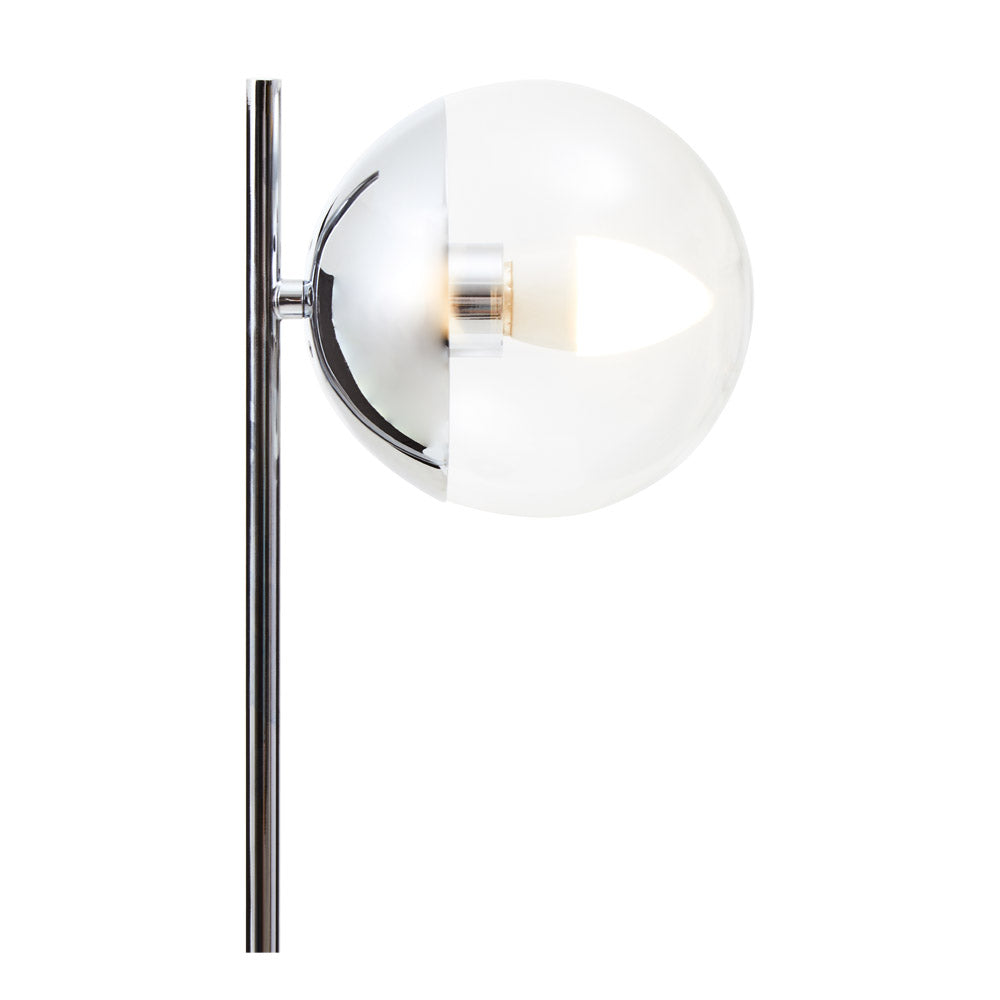 Revive Smaller Silver Finish Metal Table Lamp