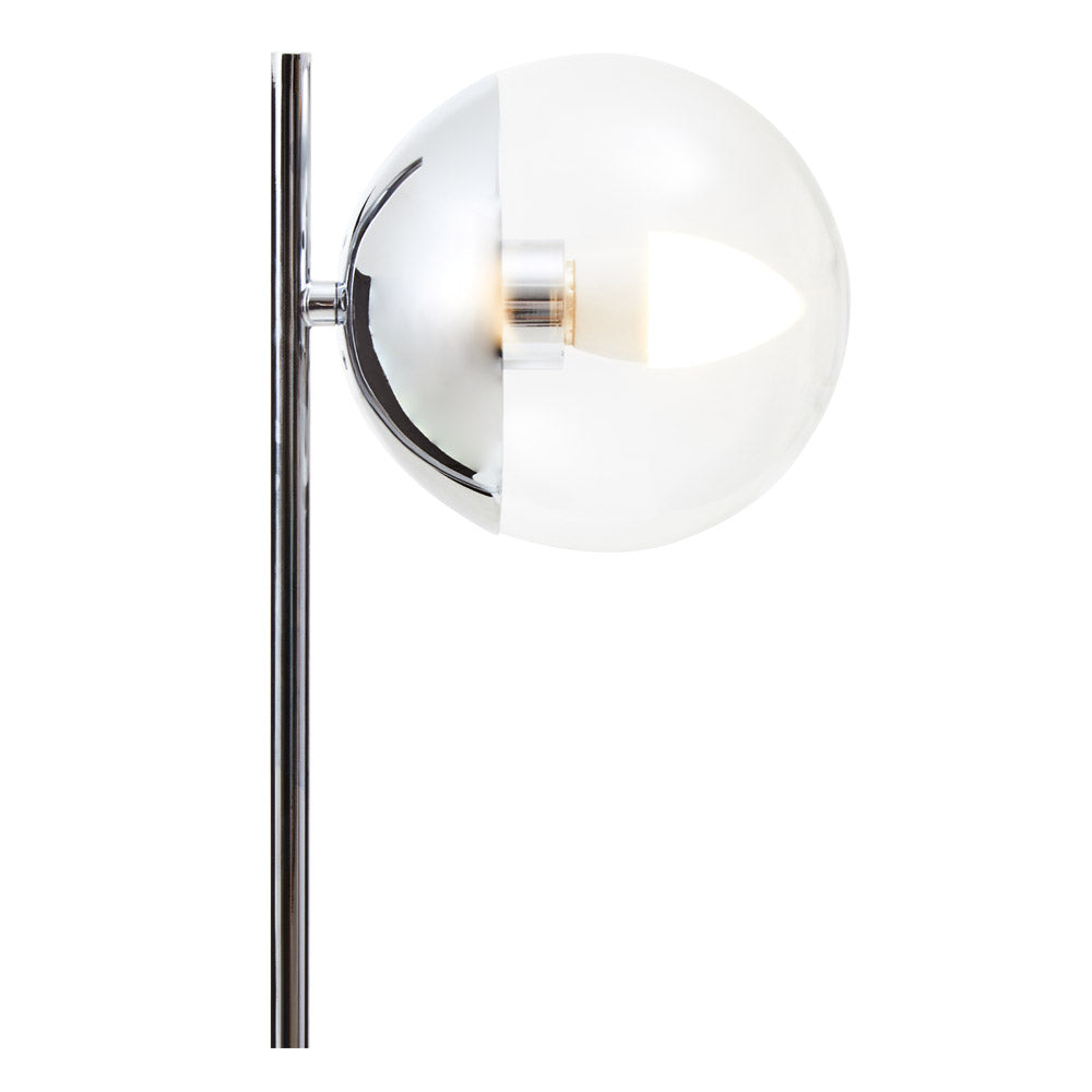 Revive Smaller Silver Finish Metal Table Lamp