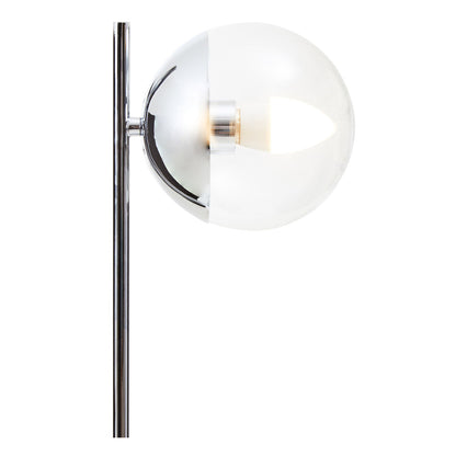 Revive Smaller Silver Finish Metal Table Lamp