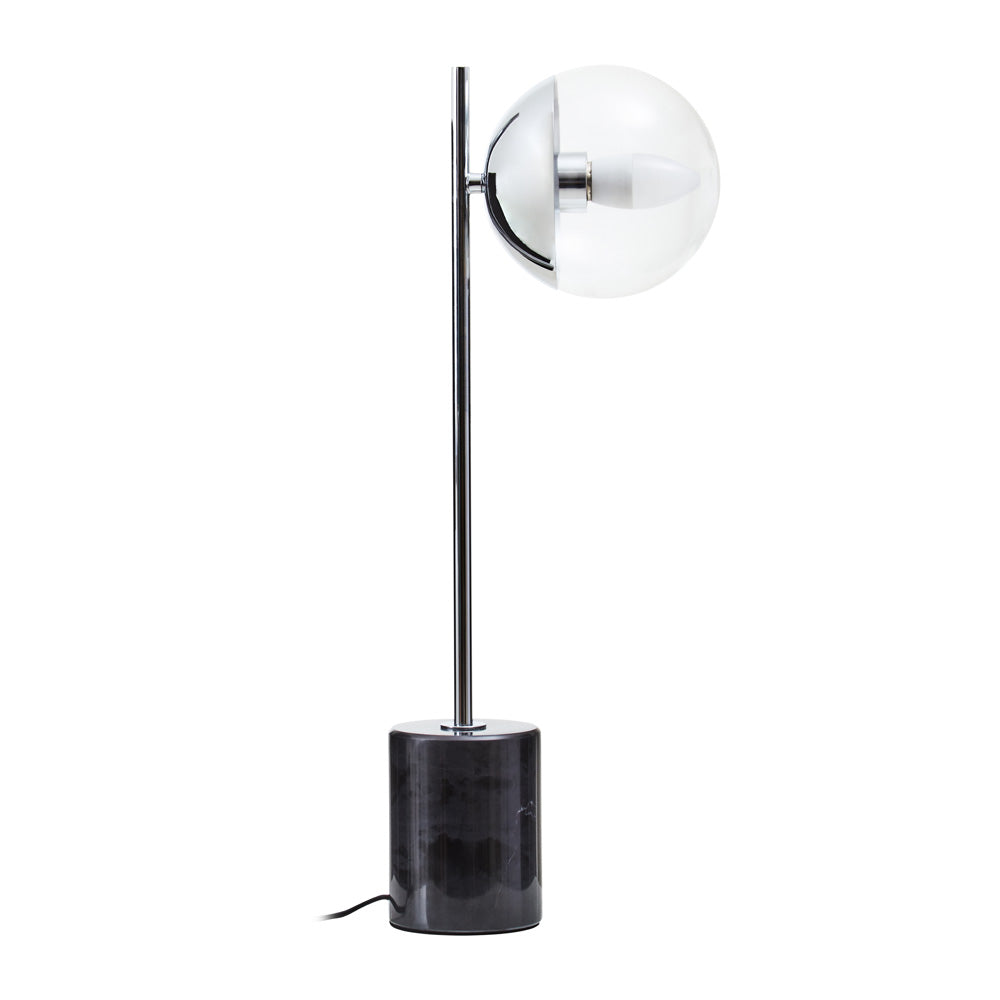 Revive Smaller Silver Finish Metal Table Lamp
