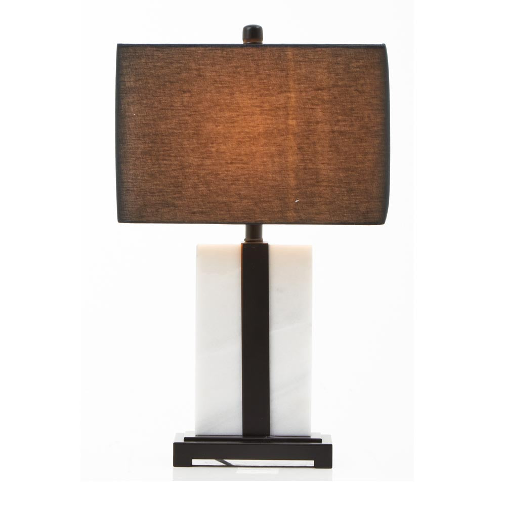 Elvie Black & White Marble Table Lamp