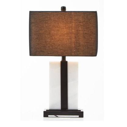 Elvie Black & White Marble Table Lamp