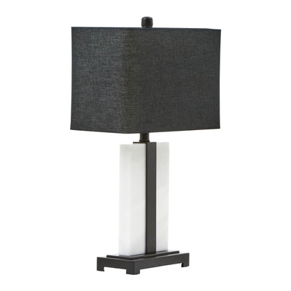 Elvie Black & White Marble Table Lamp