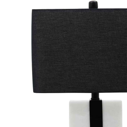 Elvie Black & White Marble Table Lamp