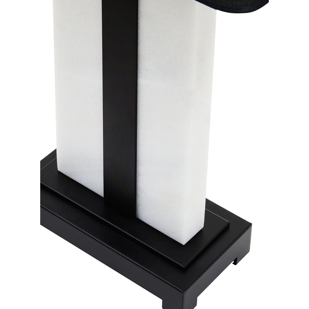 Elvie Black & White Marble Table Lamp