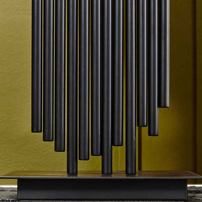 Impero Table Lamp With White Linen Shade