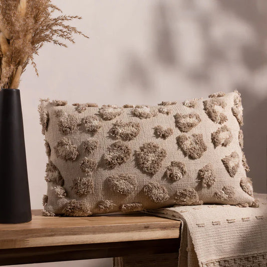 Maeve Tufted Leopard Print Cushion Cover