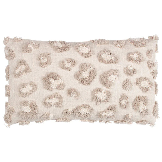 Maeve Tufted Leopard Print Cushion Cover