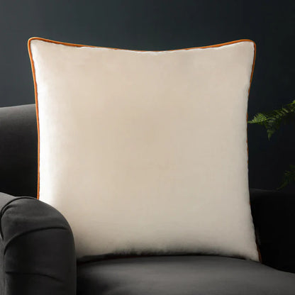 Meridian Velvet Cushion Cover Ecru/Ginger