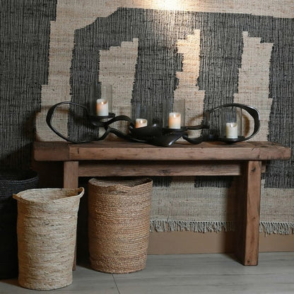 Black and Natural Wool Rug 240x300cm