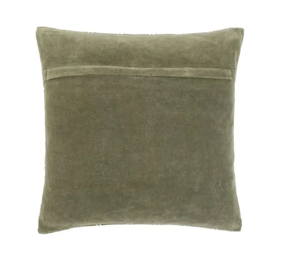 Noa Velvet Cushion Olive