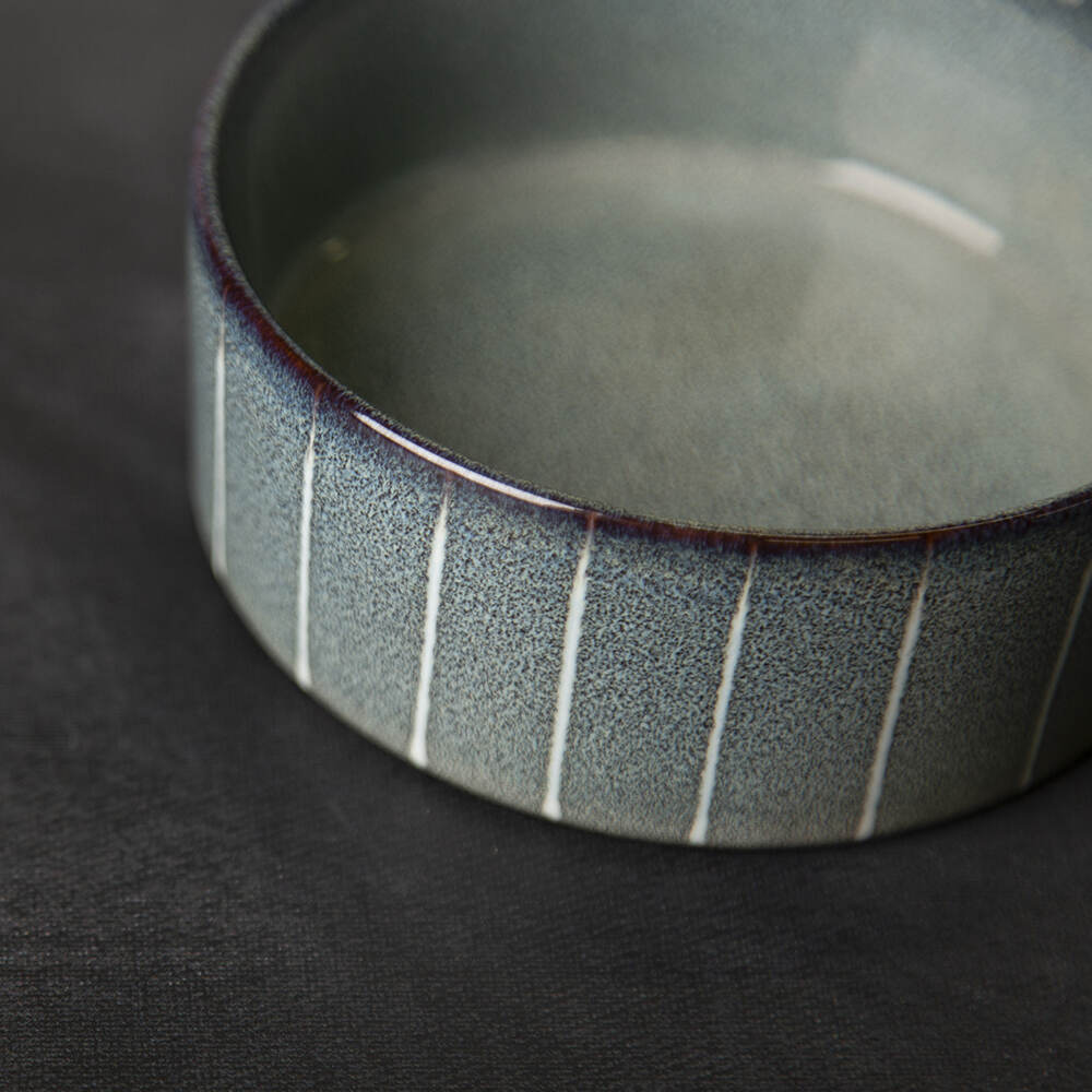 Scruffs Pinstripe Reactive Glaze Food Bowl