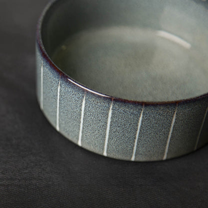 Scruffs Pinstripe Reactive Glaze Food Bowl