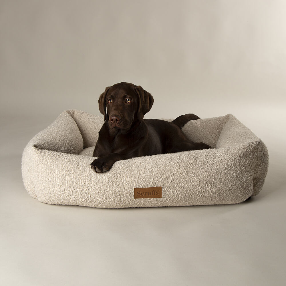 Scruffs Boucle Box Bed - Ivory