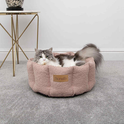 Scruffs Boucle Cat/Small Dog Bed - Blush