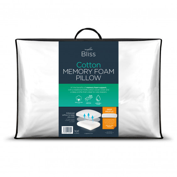 Snuggledown Bliss Extra Deep Cotton Touch Pillow, Firm Support, 1 Pack