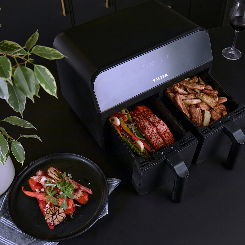 Salter Dual Air Pro Air Fryer - 7.4L Black