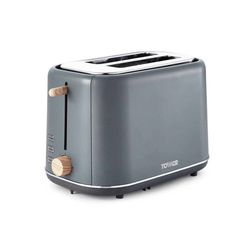 Tower Scandi 2 Slice Toaster - Grey