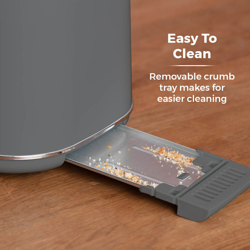 Tower Scandi 2 Slice Toaster - Grey