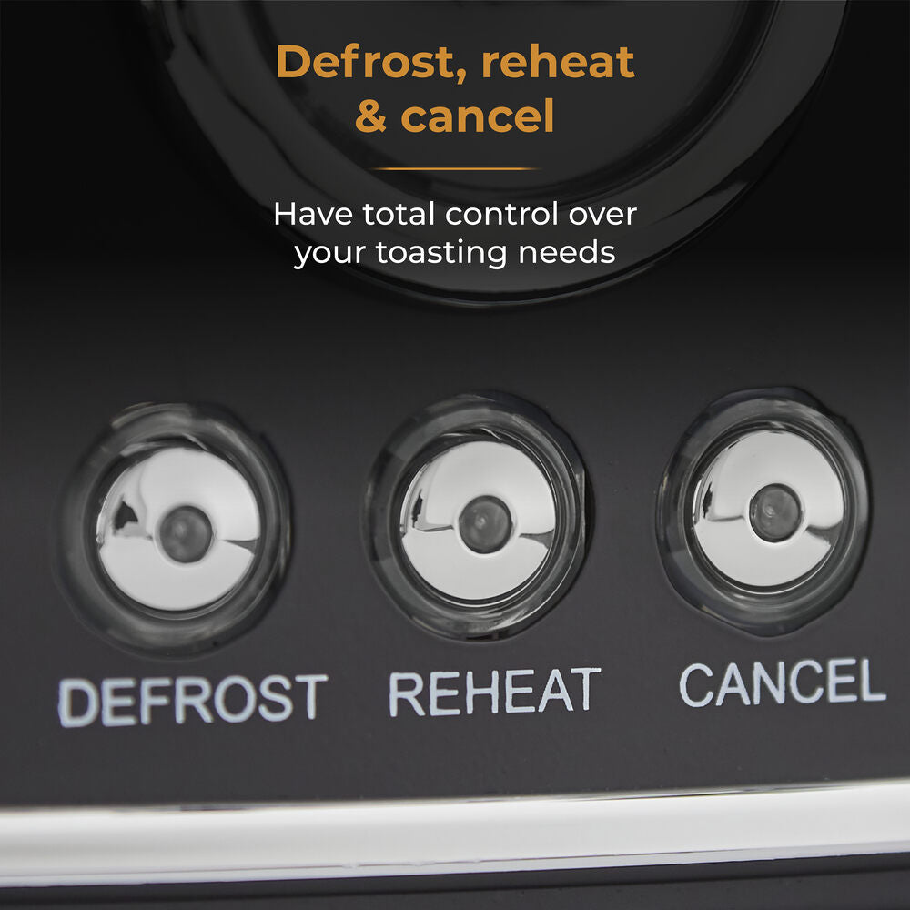 Tower Renaissance Retro 4 Slice Toaster - Black