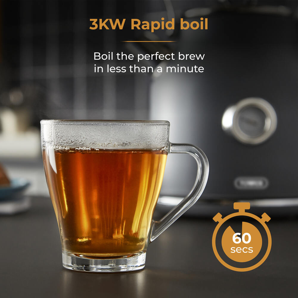 Tower Renaissance Retro Pot 1.7L Kettle - Grey