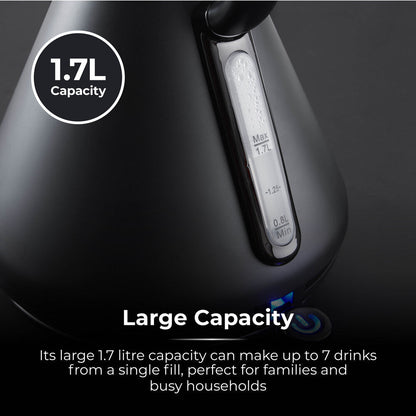 Tower Sera 3Kw Rapid Boil 1.7L Pyramid Kettle Smoke - Black