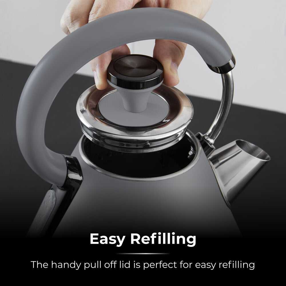 Tower Sera 3Kw Rapid Boil 1.7L Pyramid Kettle - Grey