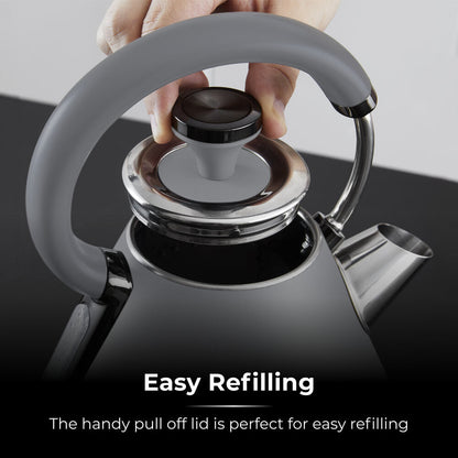 Tower Sera 3Kw Rapid Boil 1.7L Pyramid Kettle - Grey