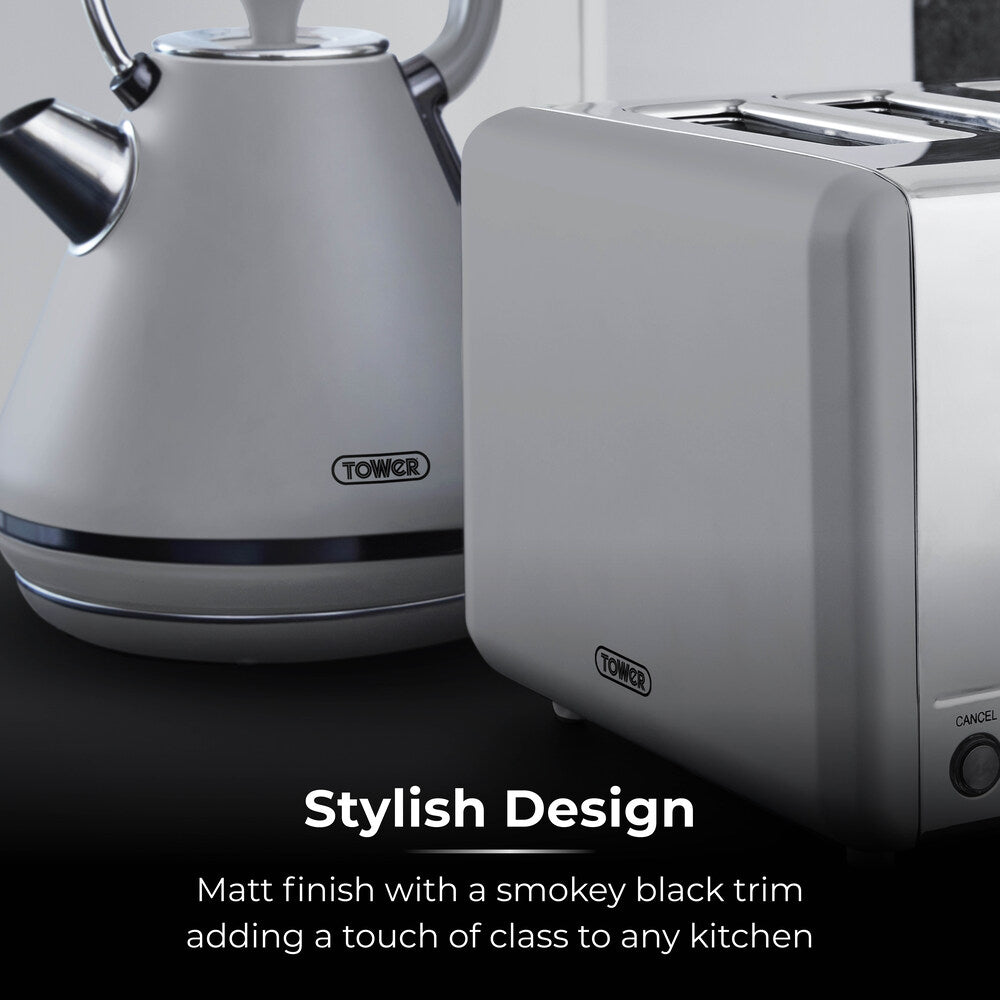 Tower Sera 4 Slice Toaster-  Grey