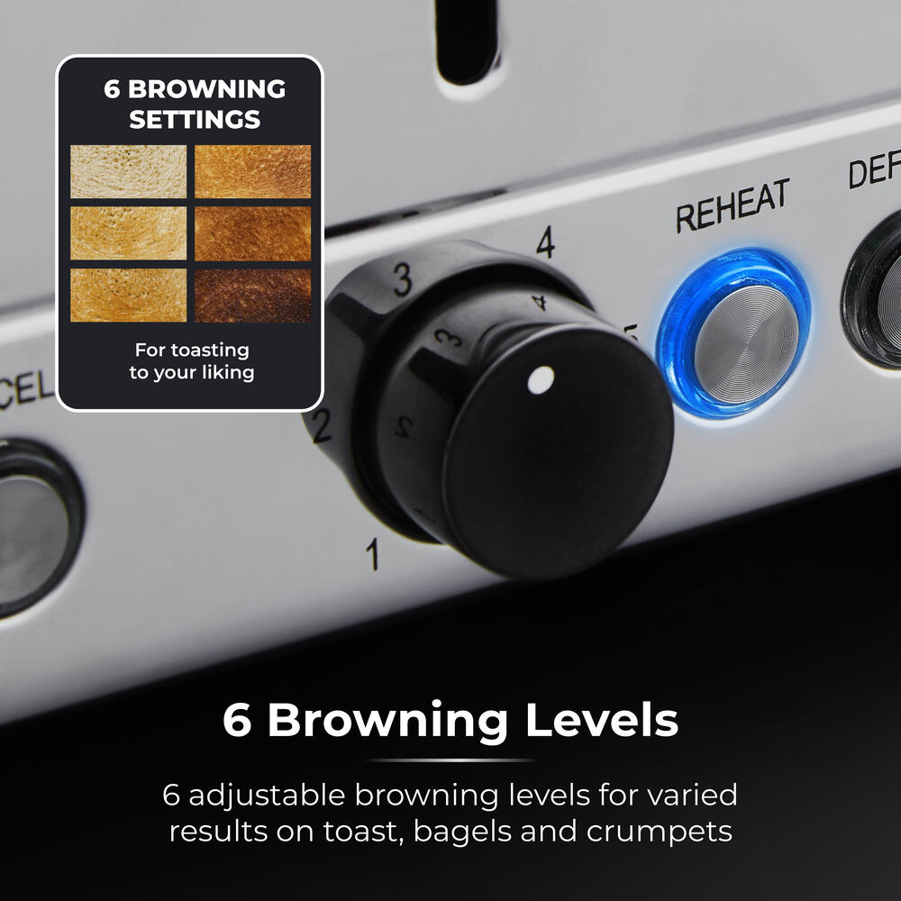 Tower Sera 4 Slice Toaster-  Grey