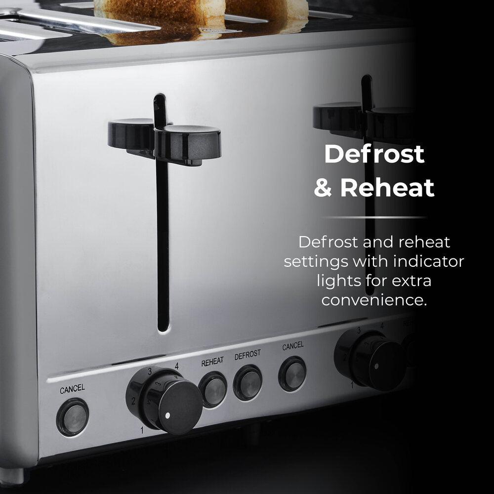 Tower Sera 4 Slice Toaster-  Grey