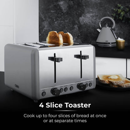 Tower Sera 4 Slice Toaster-  Grey