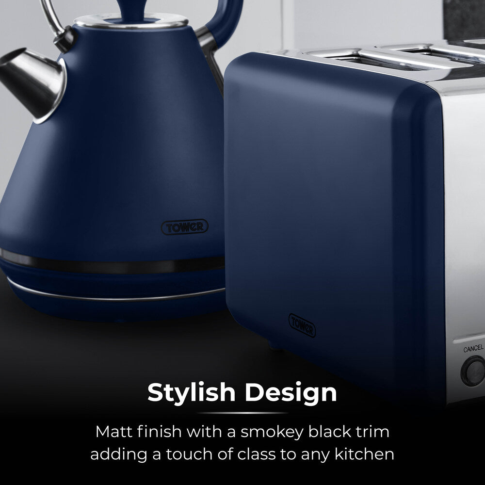 Tower Sera 4 Slice Toaster - Midnight Blue
