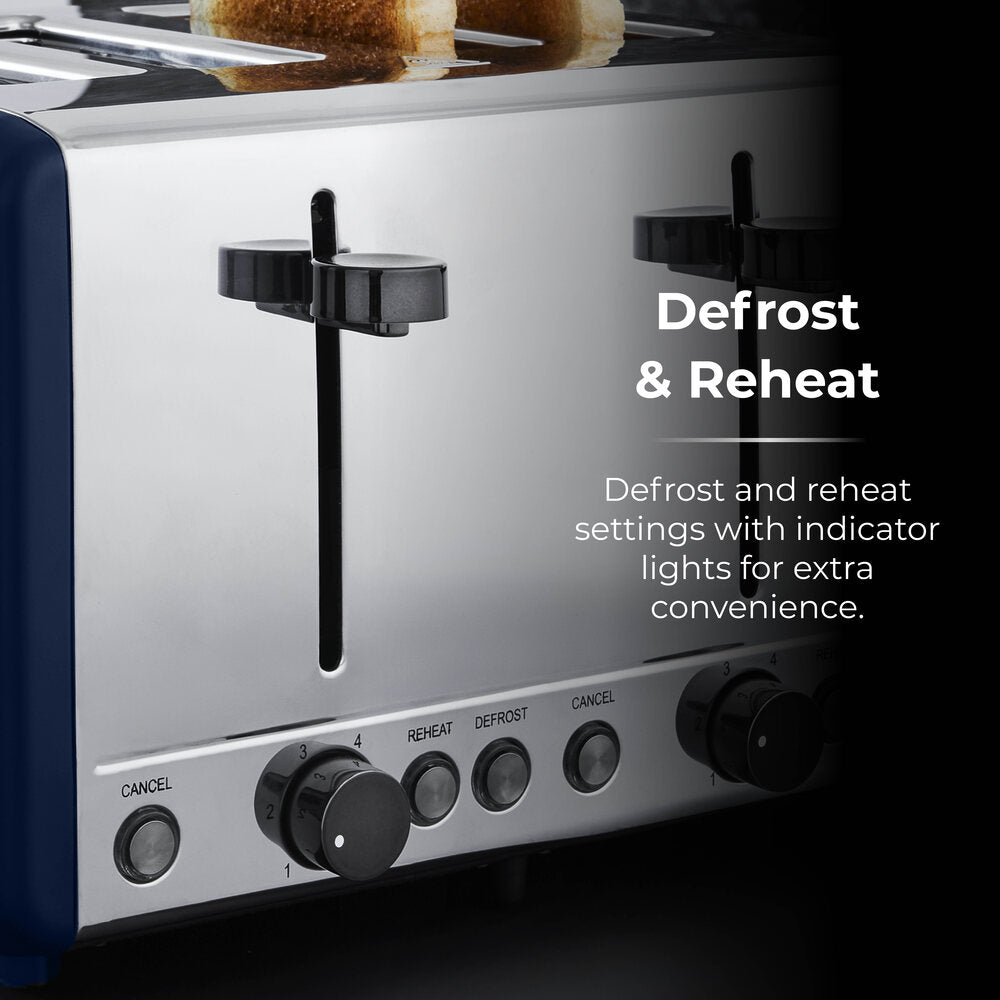 Tower Sera 4 Slice Toaster - Midnight Blue