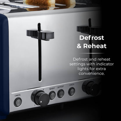 Tower Sera 4 Slice Toaster - Midnight Blue