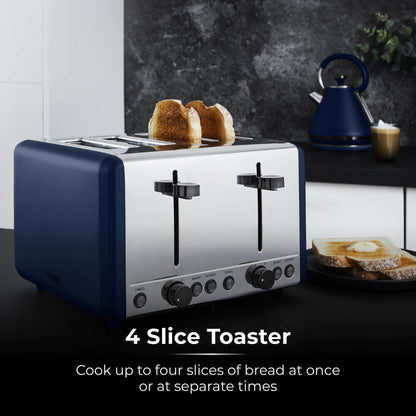 Tower Sera 4 Slice Toaster - Midnight Blue