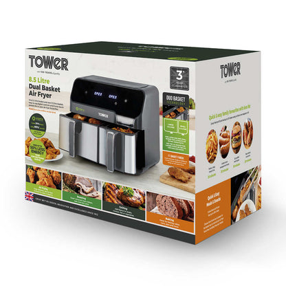 Tower Vortex Eco Dual Digital Air Fryer with 5.2L & 3.3L Drawers