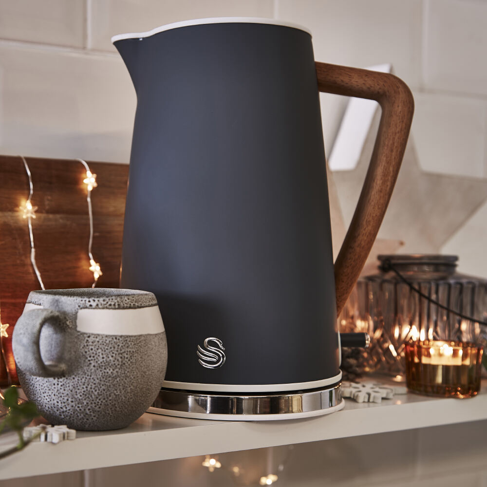 Swan 1.7L Nodic Style Cordless Kettle - Grey