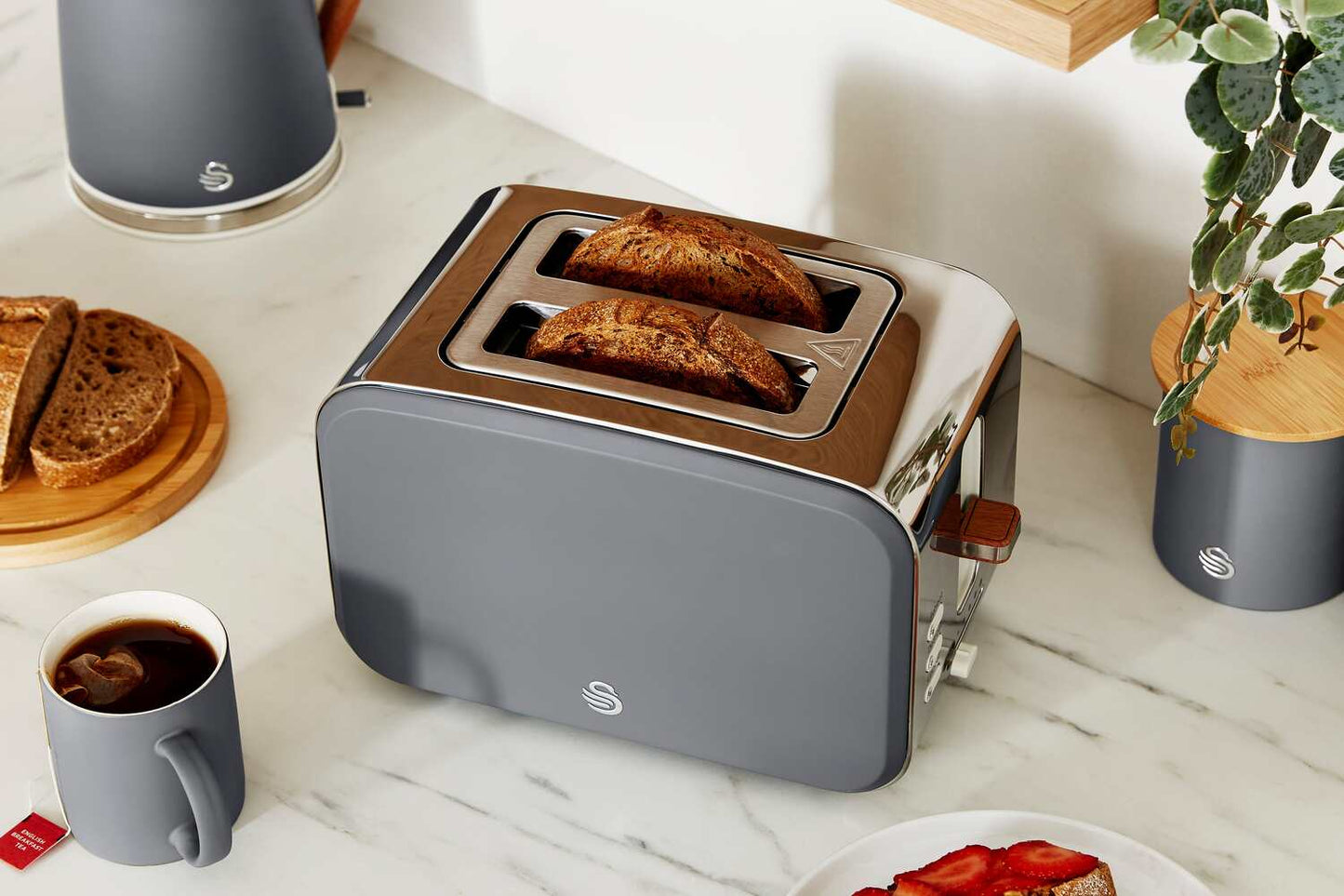 Swan Nordic 2 Slice Toaster Grey