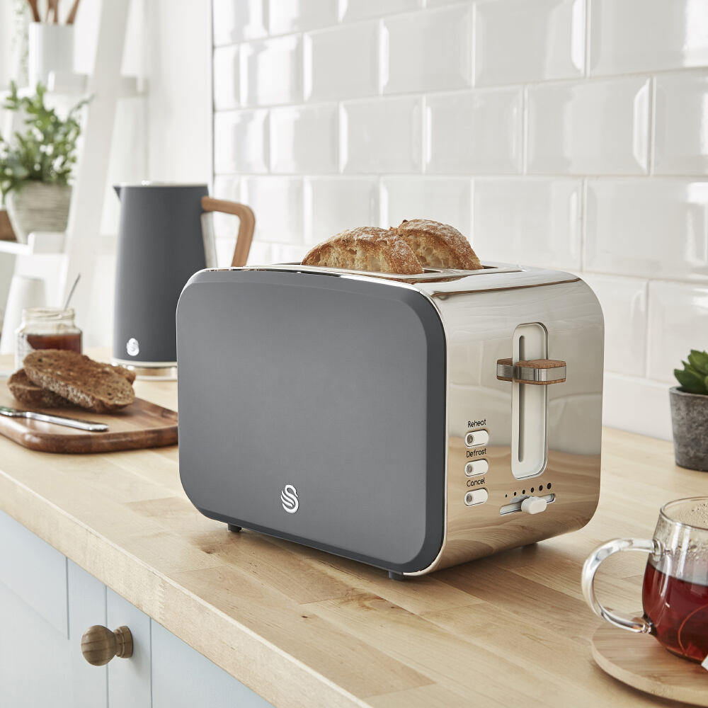 Swan Nordic 2 Slice Toaster Grey