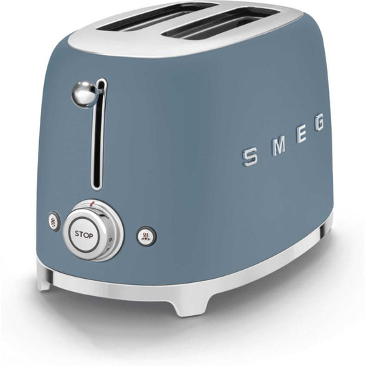 Smeg Two Slice Toaster in Matte Storm Blue