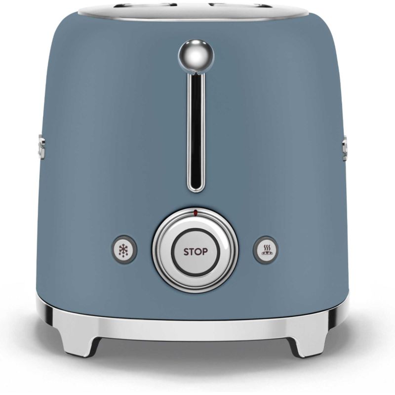 Smeg Two Slice Toaster in Matte Storm Blue